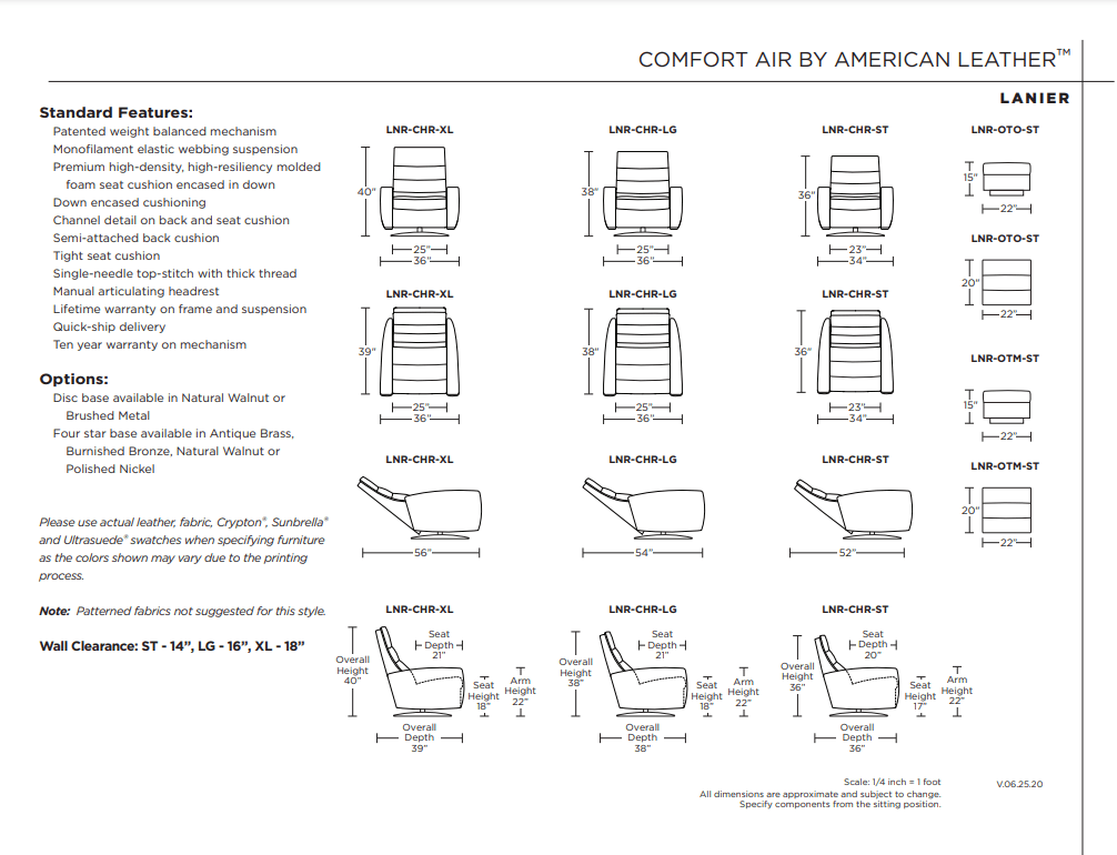 American Leather LANIER Comfort Air Chair & Ottoman - Image 4