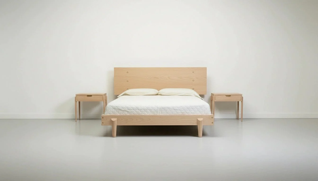 Apollo Platform Bed - Solid Wood Modern Bed Frame Maple - Image 3