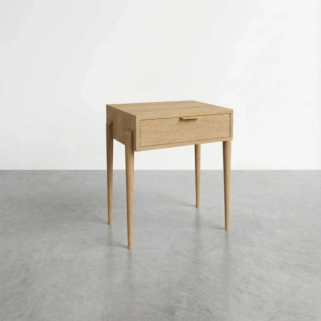 Apollo Side Table in White Oak - Solid Wood | Columbus OH