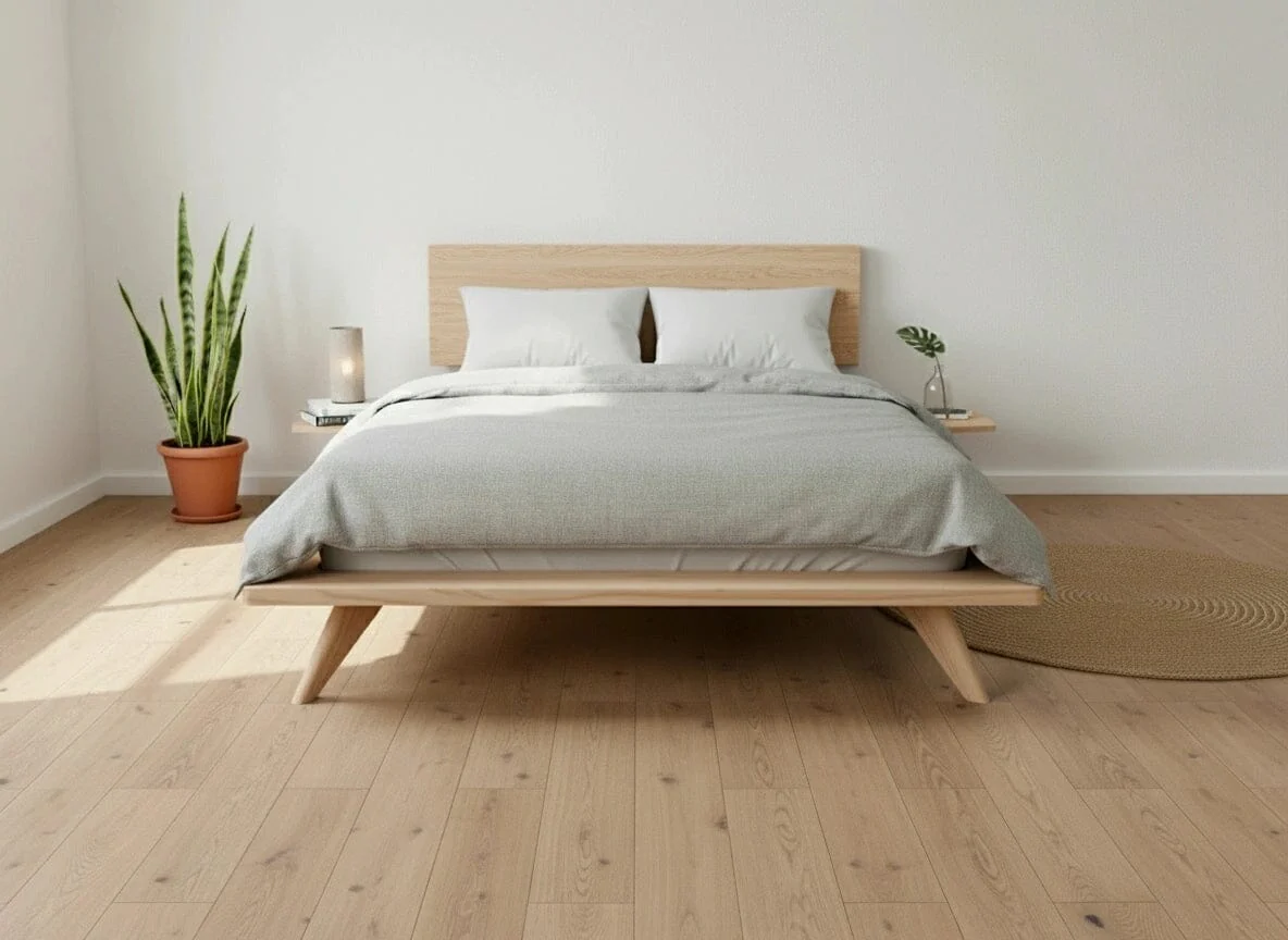 Atomic Platform Bed- Solid Wood Maple - Image 3