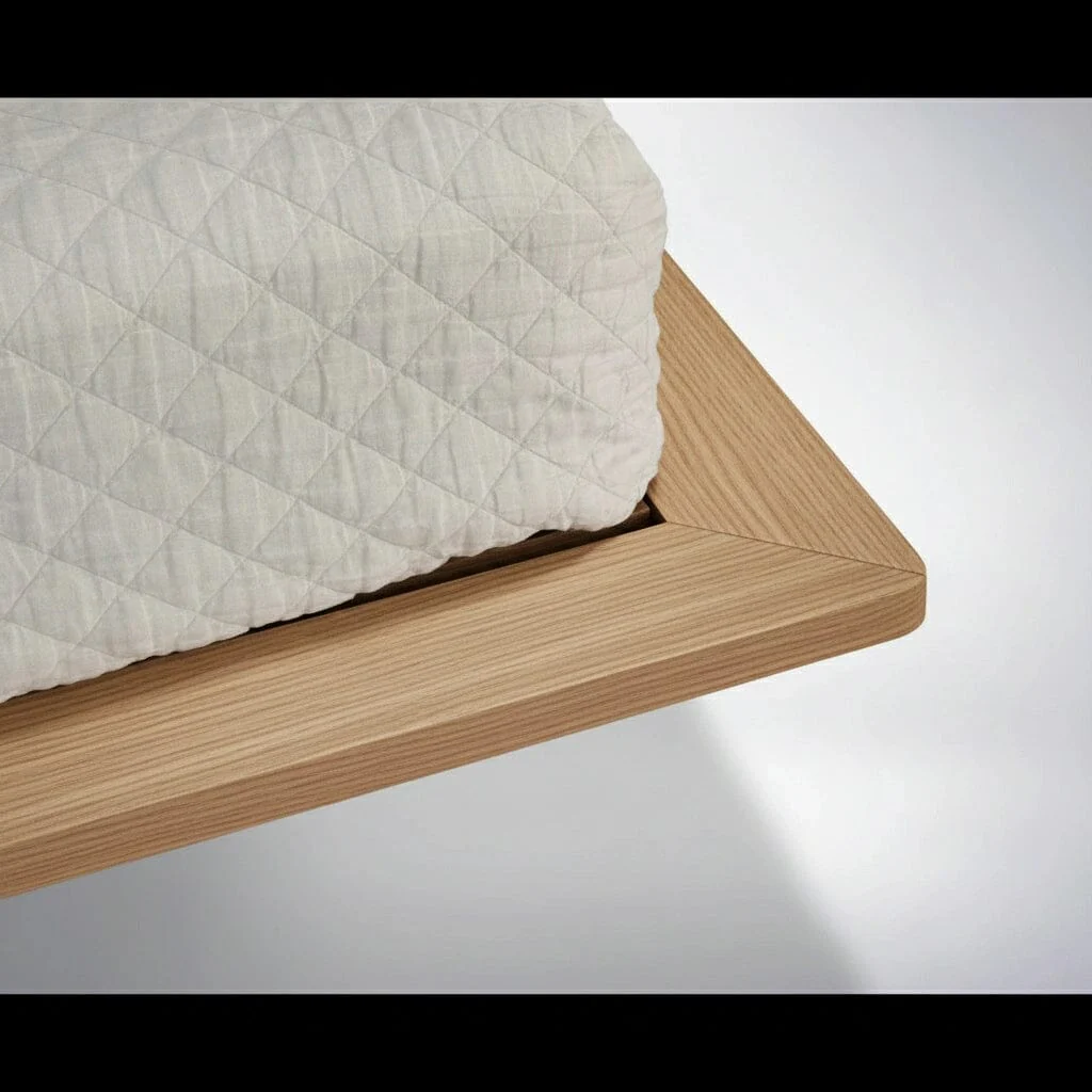 Atomic Platform Bed - Solid Wood White Oak - Image 5