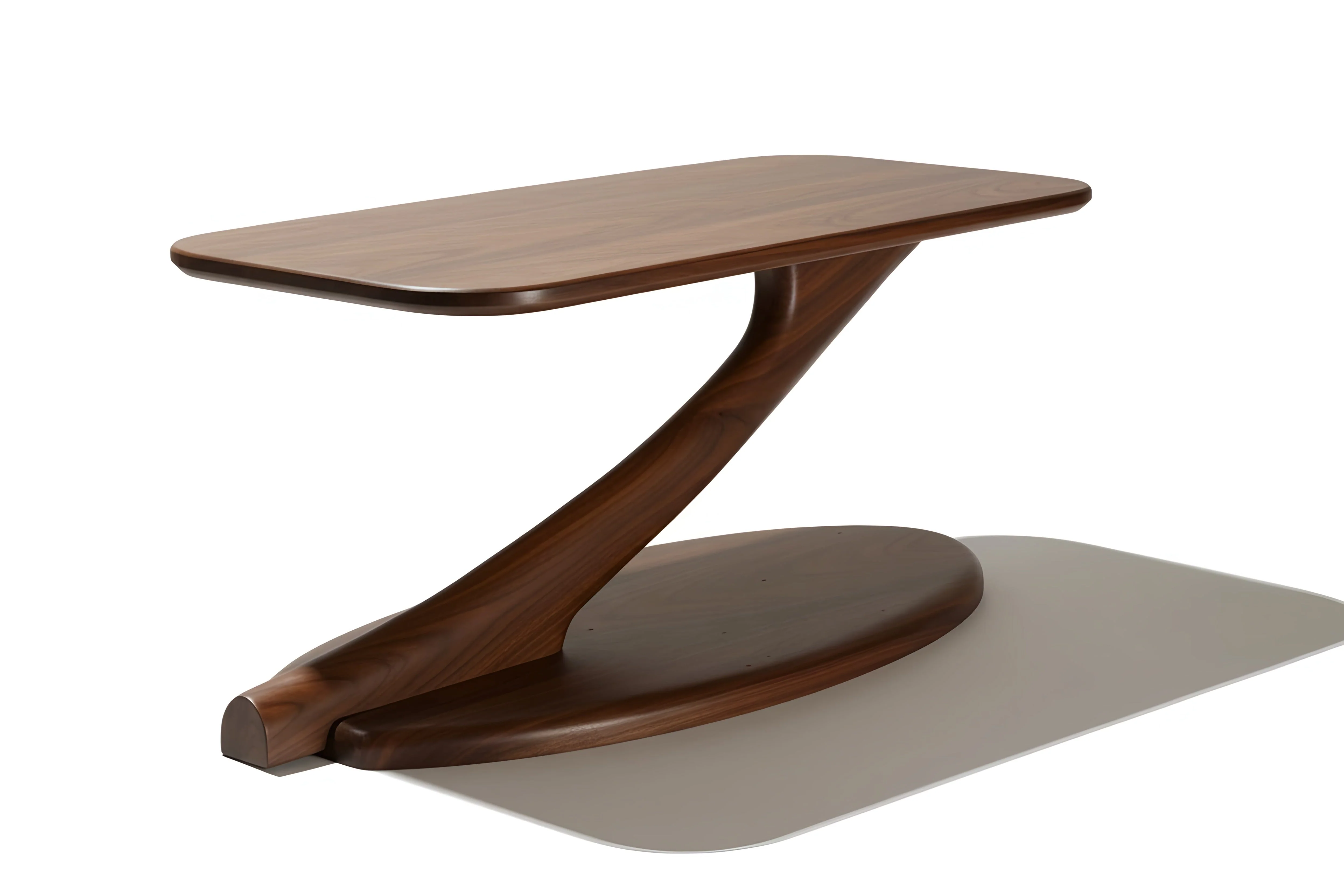 Cantilever Coffee Table Solid Wood - Walnut - Image 3