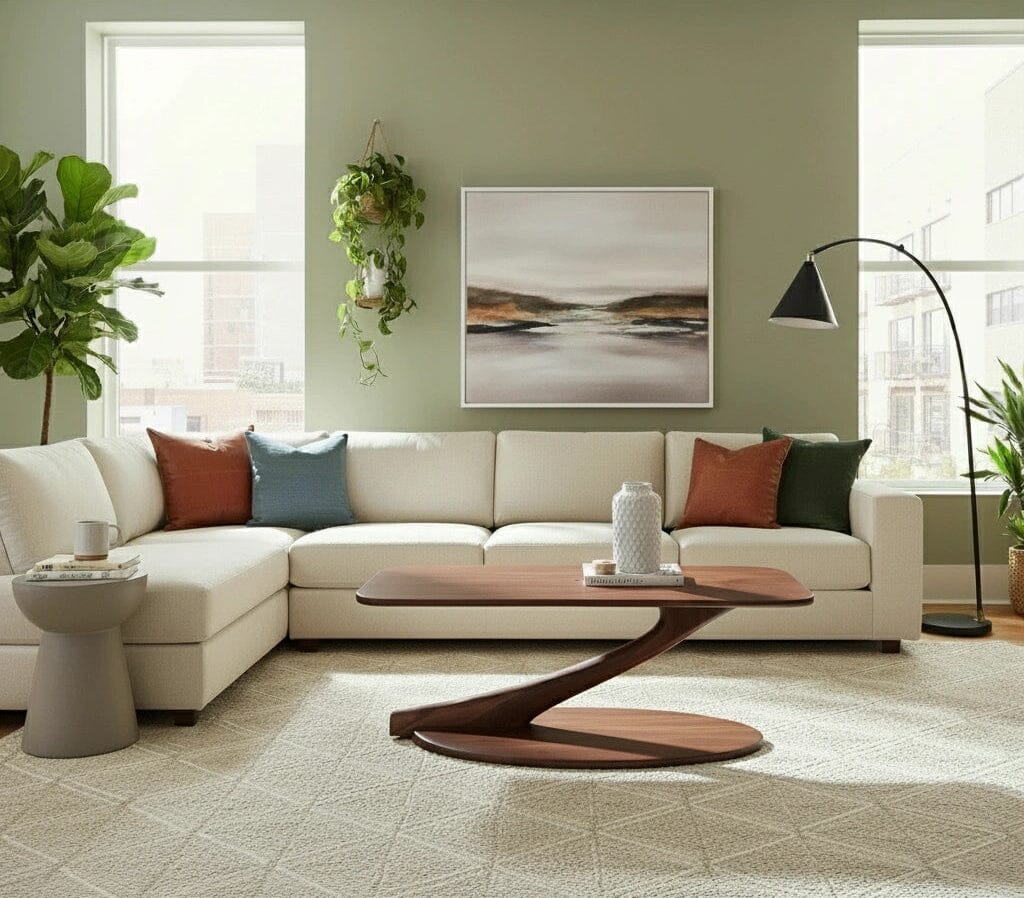 Cantilever Coffee Table Solid Wood - Walnut - Image 4