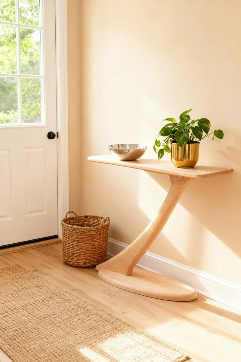 Cantilever Console Hall Table - Maple - Image 3