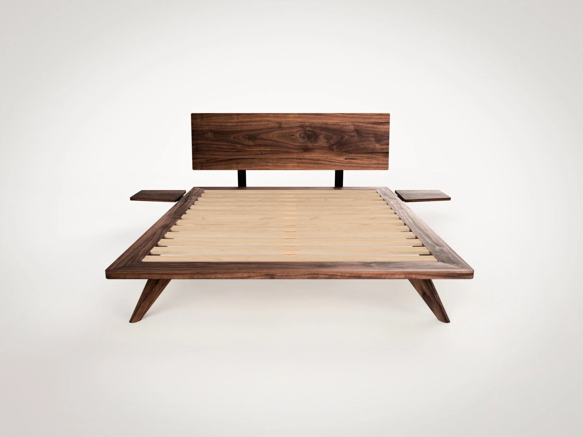 Atomic Platform Bed - Solid Wood Walnut - Image 4