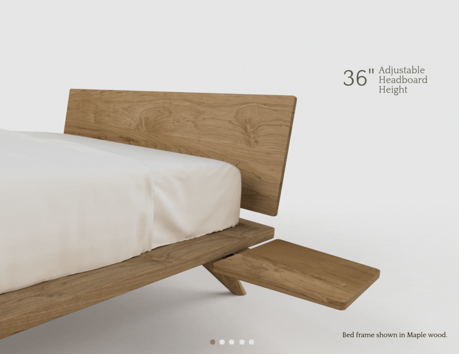 Atomic Platform Bed - Solid Wood Walnut - Image 6