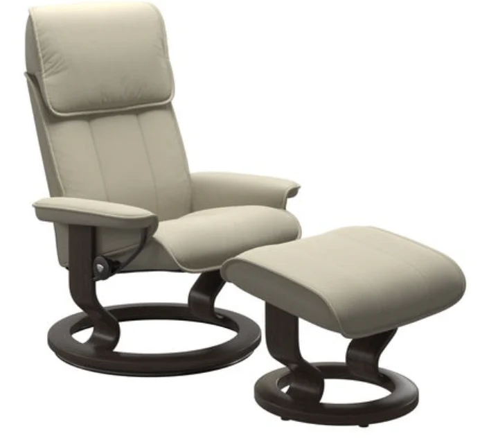 Stressless Admiral Recliner with Ottoman - Image 3