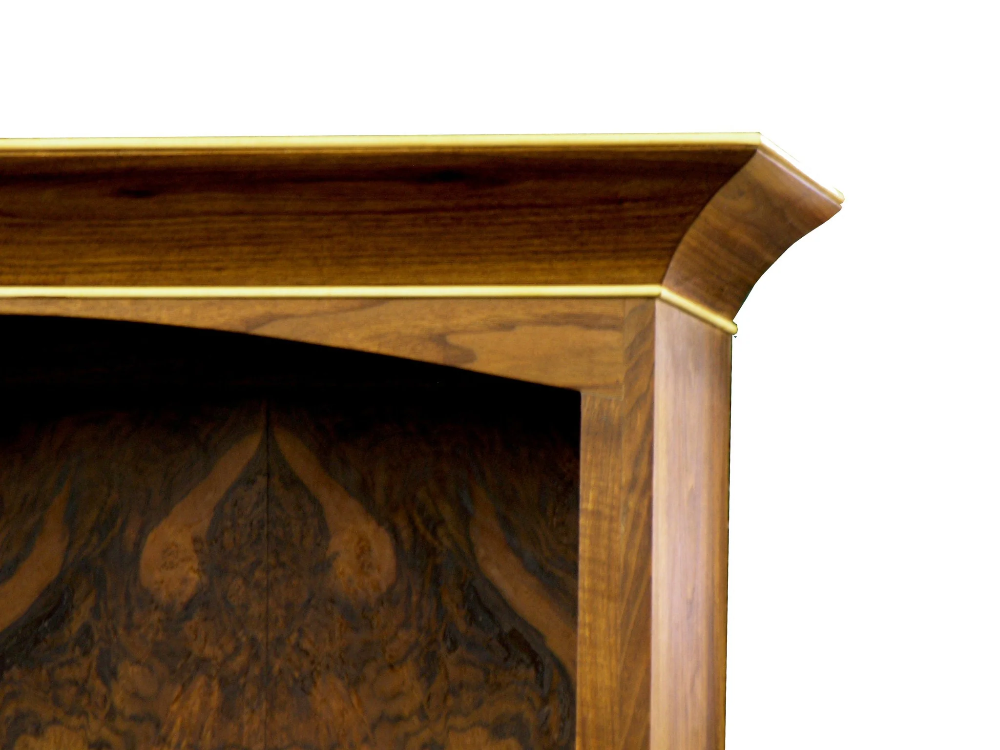 Custom Walnut Burl Bookcase - Image 3