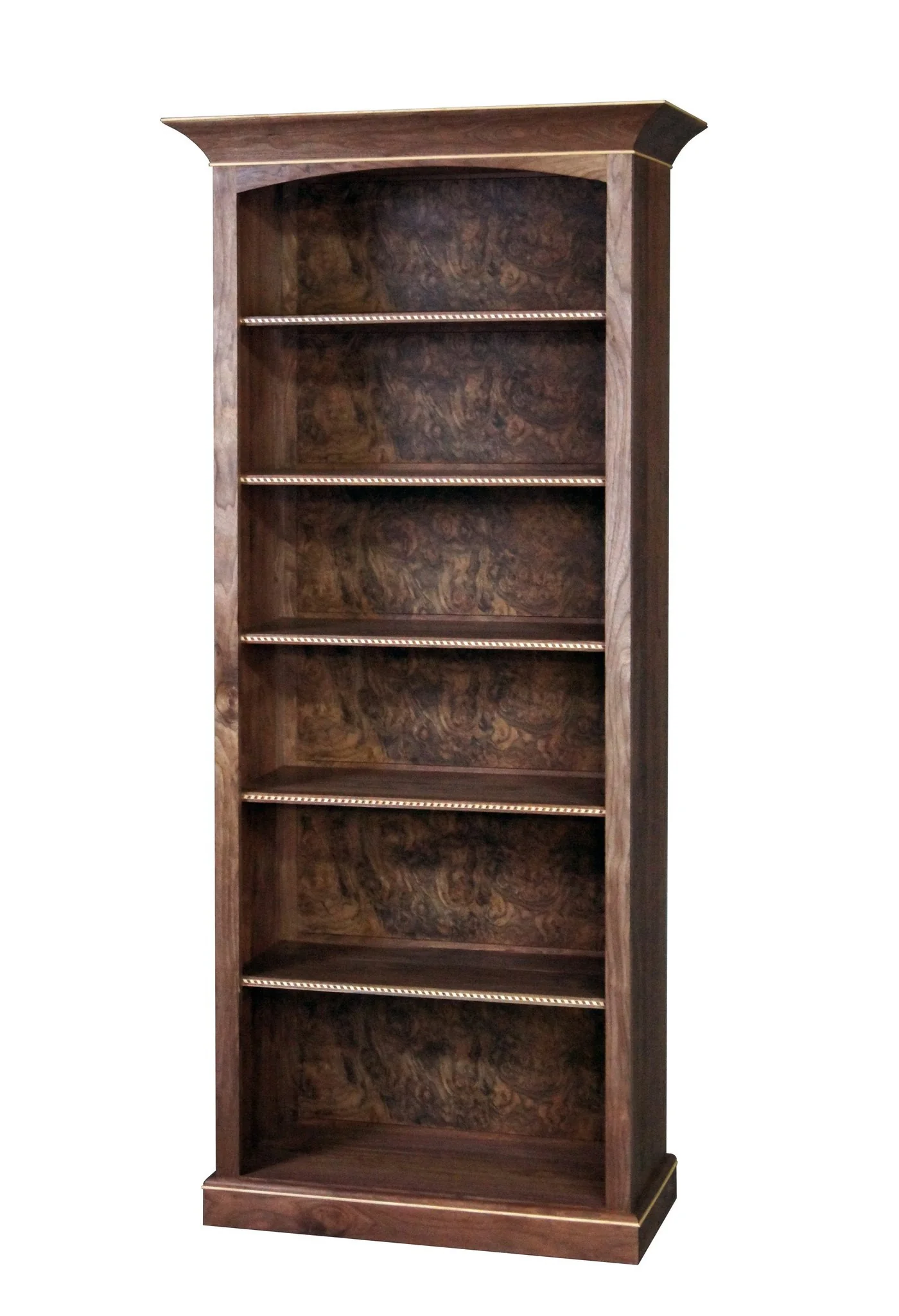 Custom Walnut Burl Bookcase - Image 4