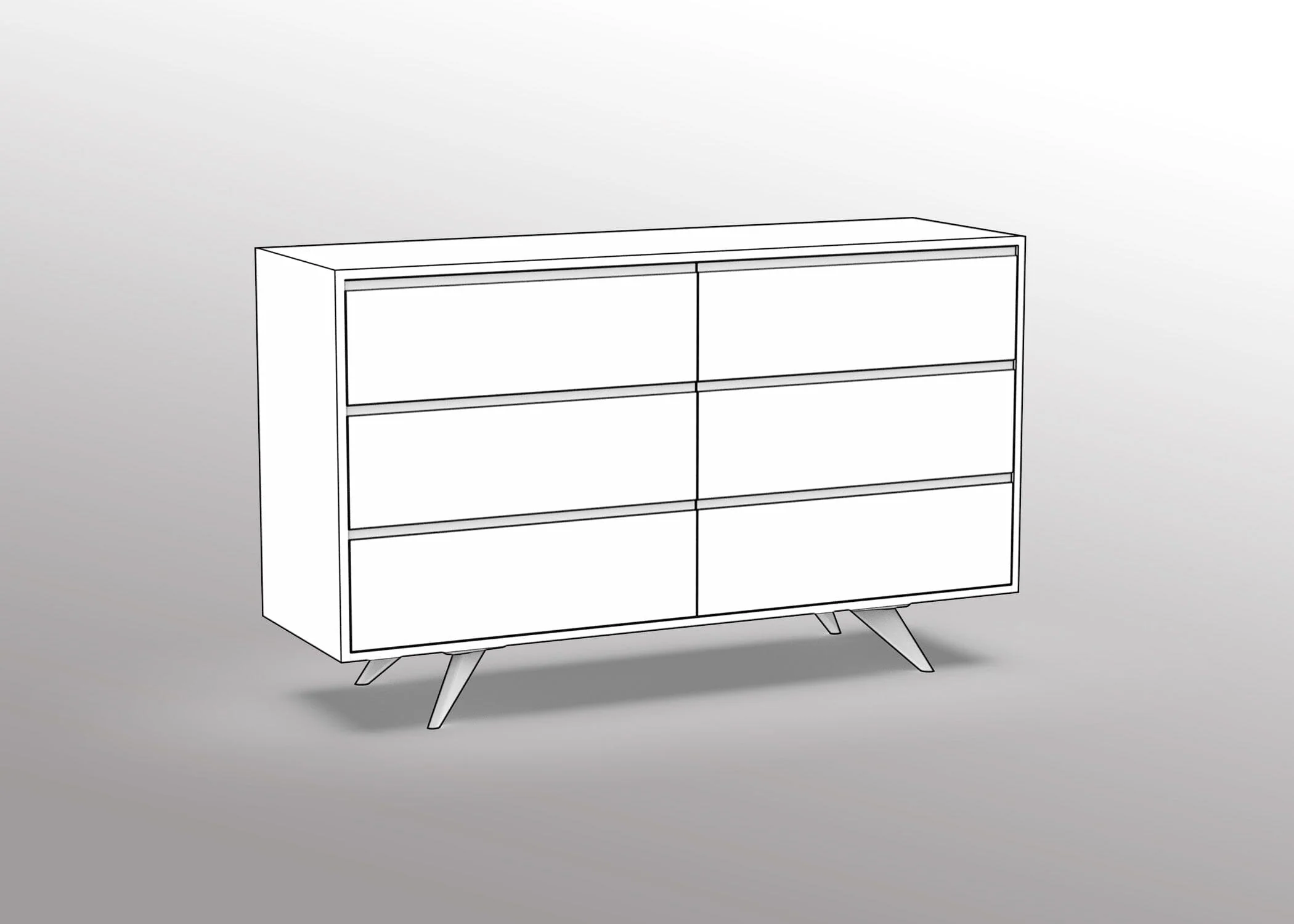 Custom Modern Dresser 2×3 - Option 5 | Columbus OH