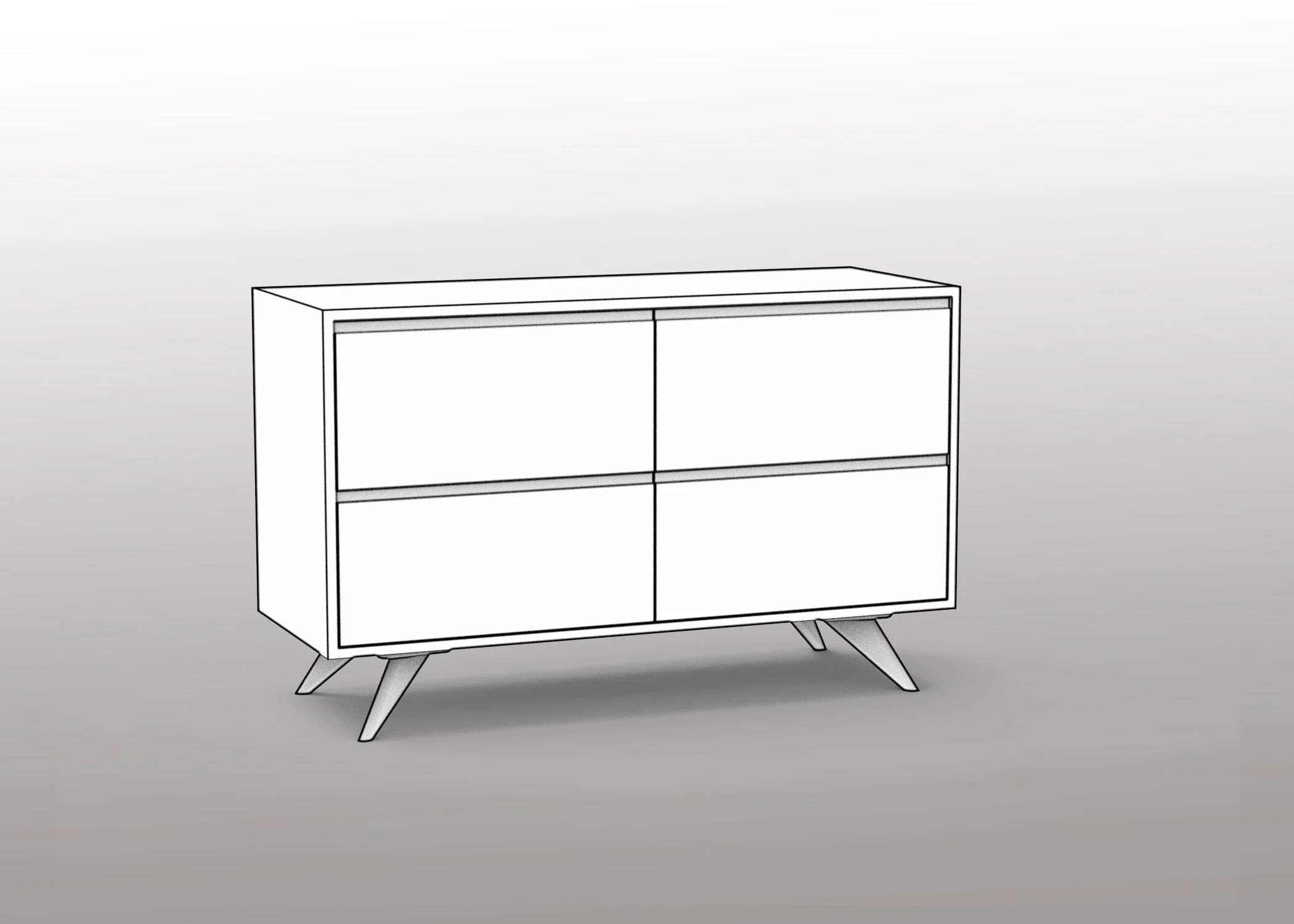 Custom Modern Dresser 2×3 - Option 6 | Columbus OH