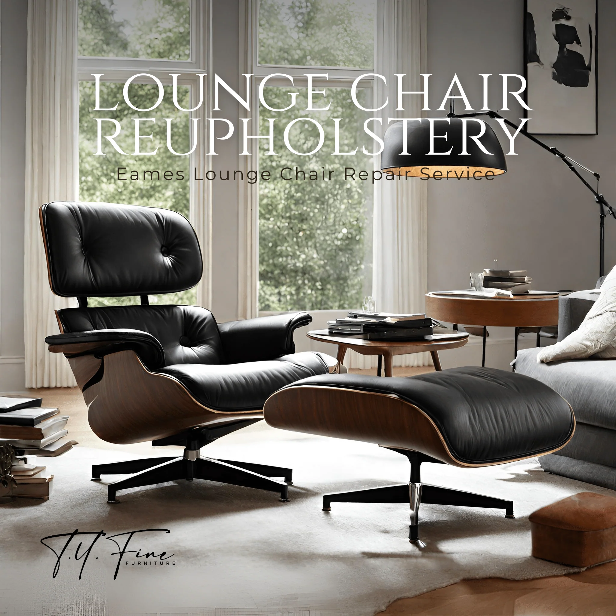 Eames Lounge Chair Repair - Leather and Pads Reupholstery
