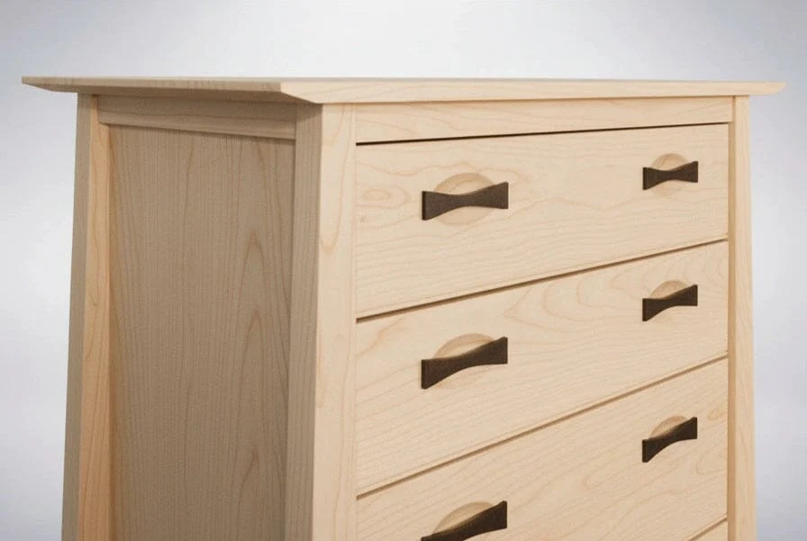 Enso 5-Drawer Upright Dresser - Handmade Solid Wood Chest | Maple - Image 4