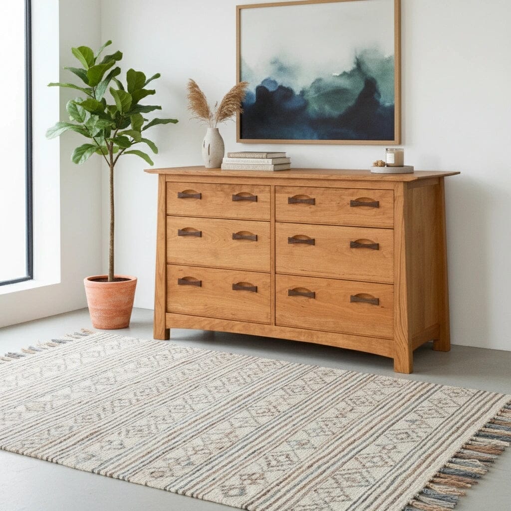 Enso 6/8 Drawer Dresser - Handmade Solid Wood Bedroom Chest | TY Fine Furniture Columbus- Cherry - Image 5
