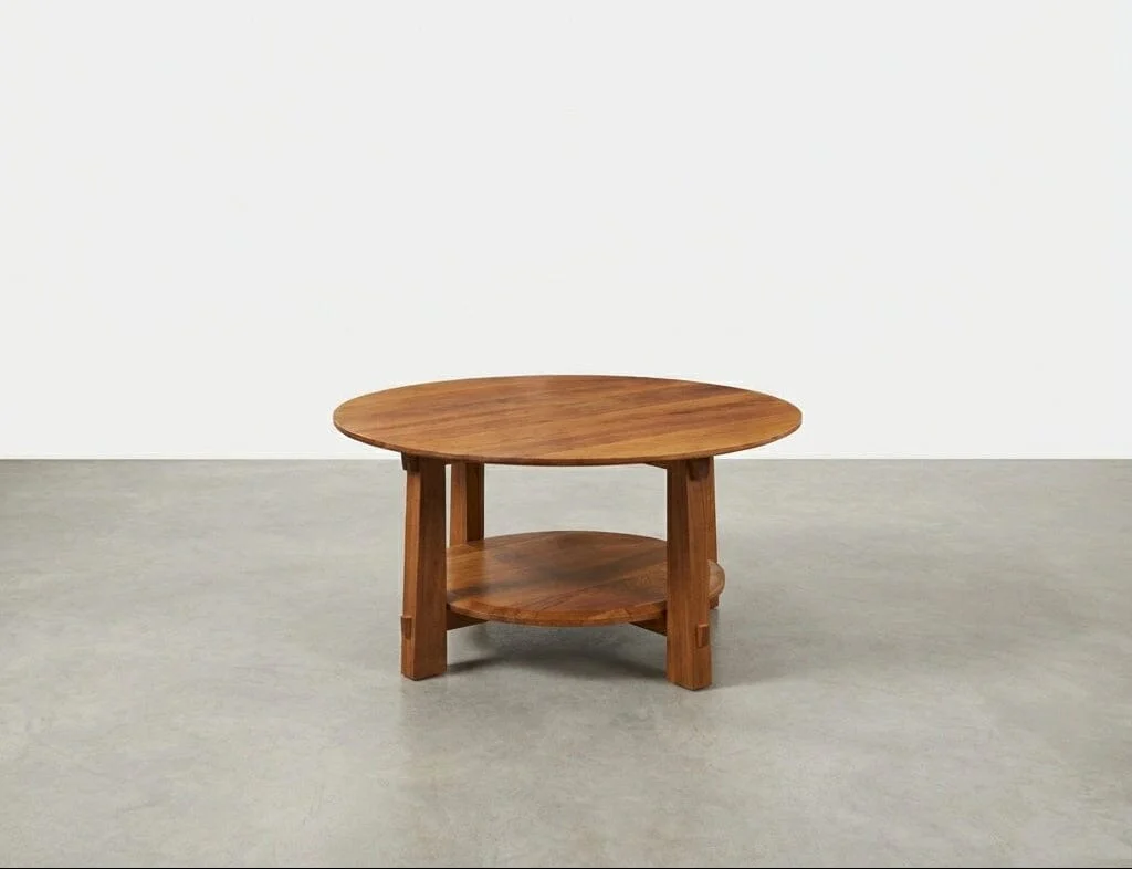 Enso Round Coffee Table - Solid Wood | Columbus OH - Image 3