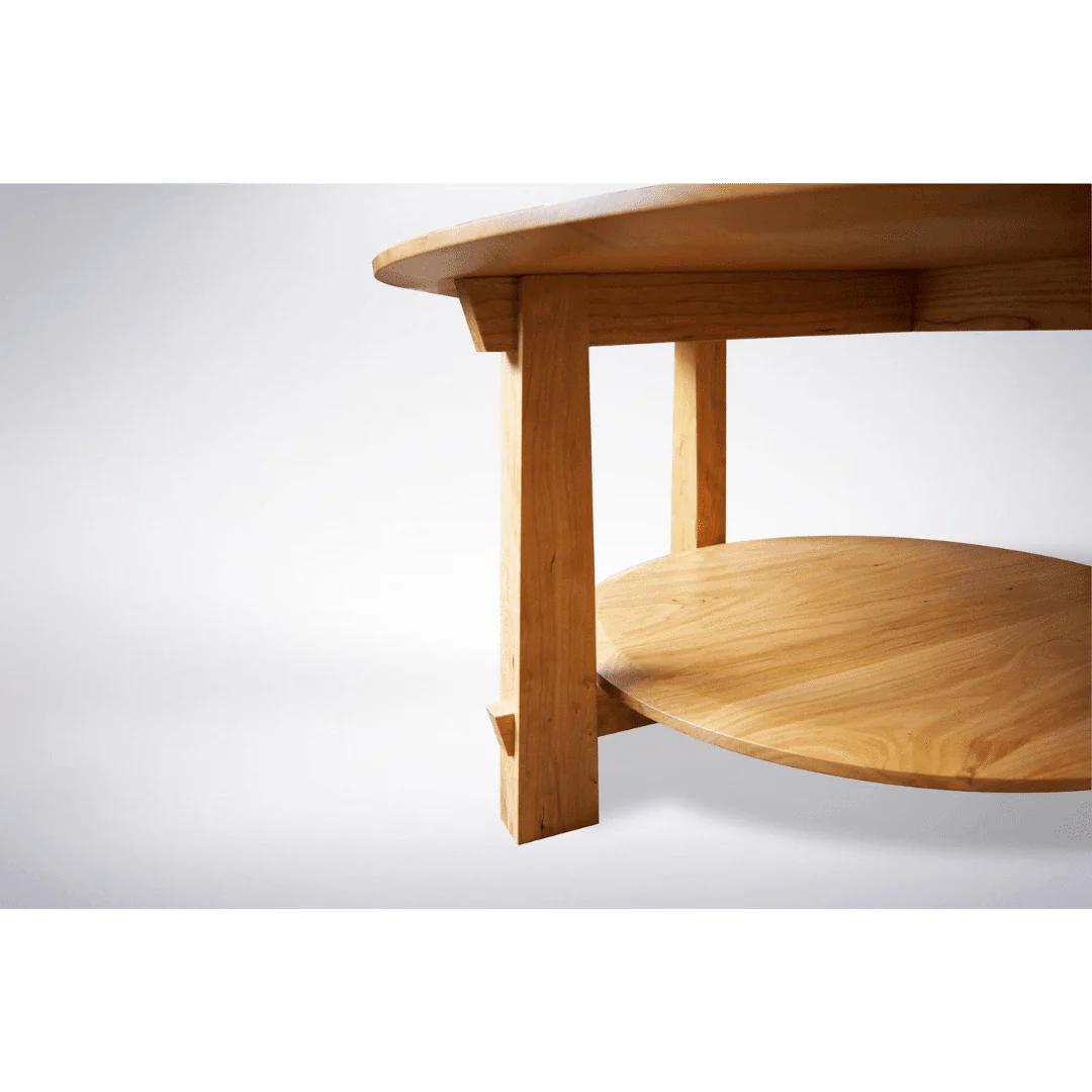 Enso Round Coffee Table - Solid Wood | Columbus OH - Image 4