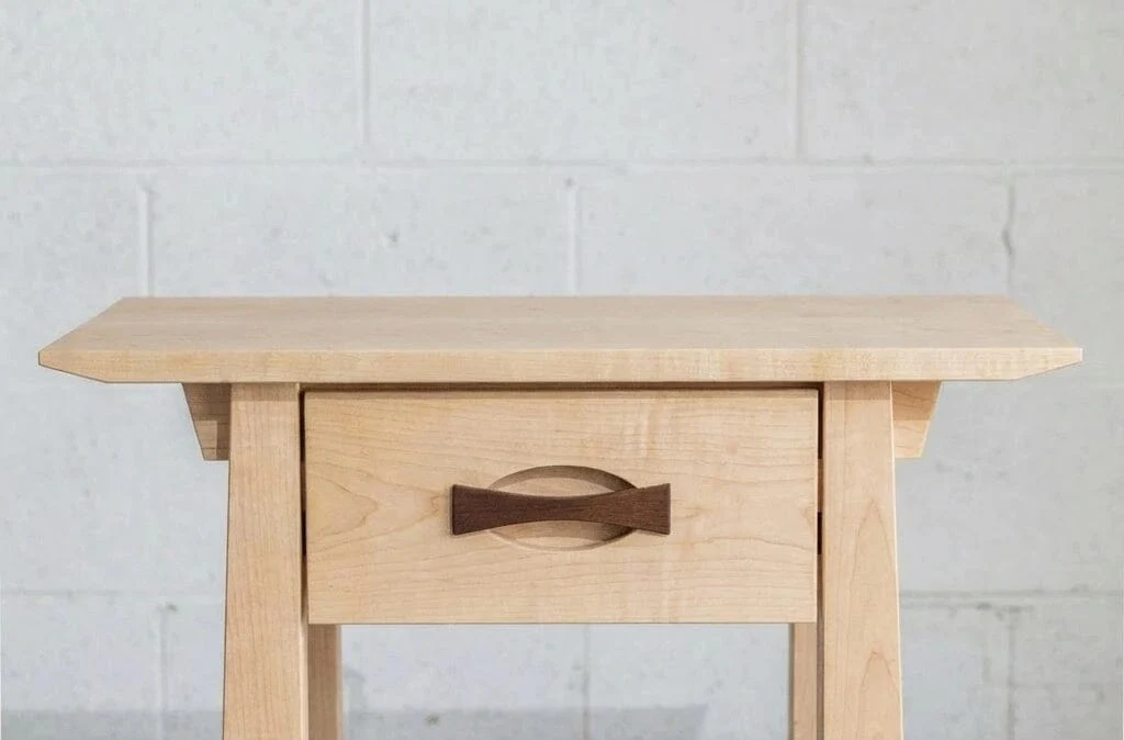 Enso Side Table with Drawer in Maple - Solid Wood | Columbus - Image 4