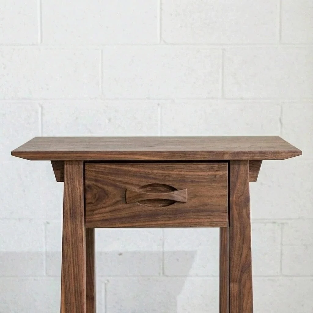 Enso Side Table with Drawer in Walnut - Solid Wood | Columbu - Image 5