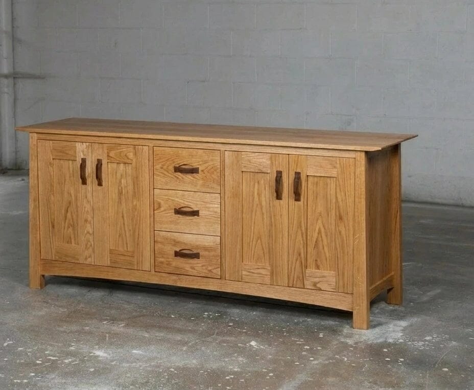 Enso Credenza & Buffet in White Oak - Solid Wood | Columbus - Image 3