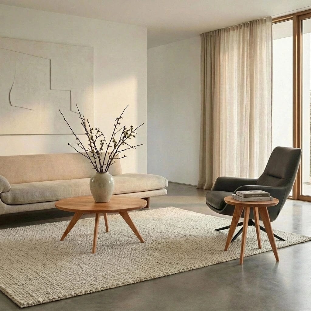 Essentials Round Side Table in Cherry - Solid Wood | Columbu - Image 3
