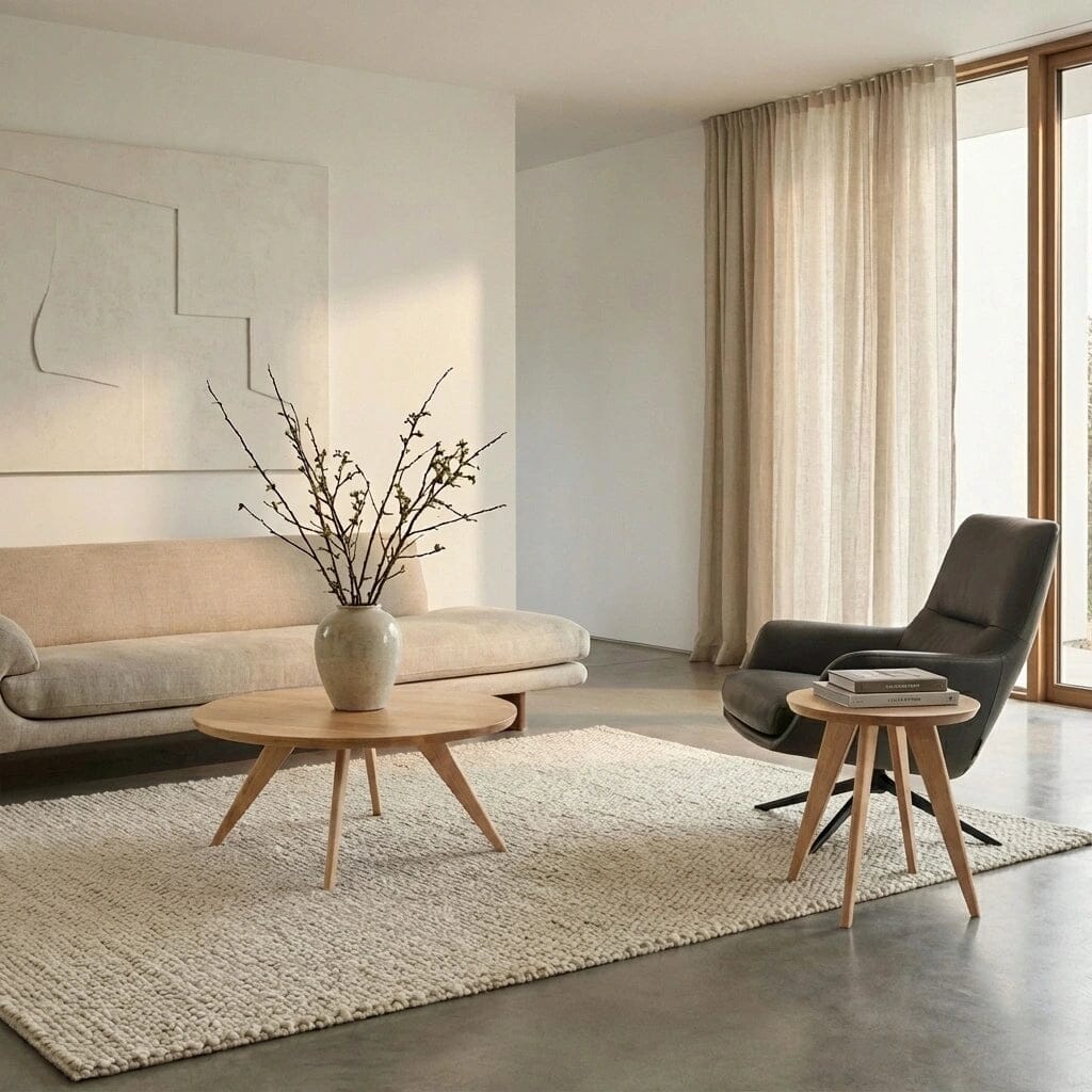 Essentials Round Side Table in Maple - Solid Wood | Columbus - Image 3
