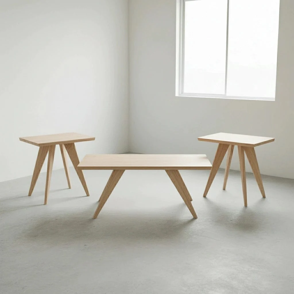 Essentials Solid Wood Side Table Maple - Image 3