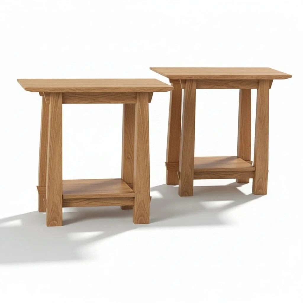 Horizon Side Table in White Oak - Solid Wood | Columbus OH - Image 4