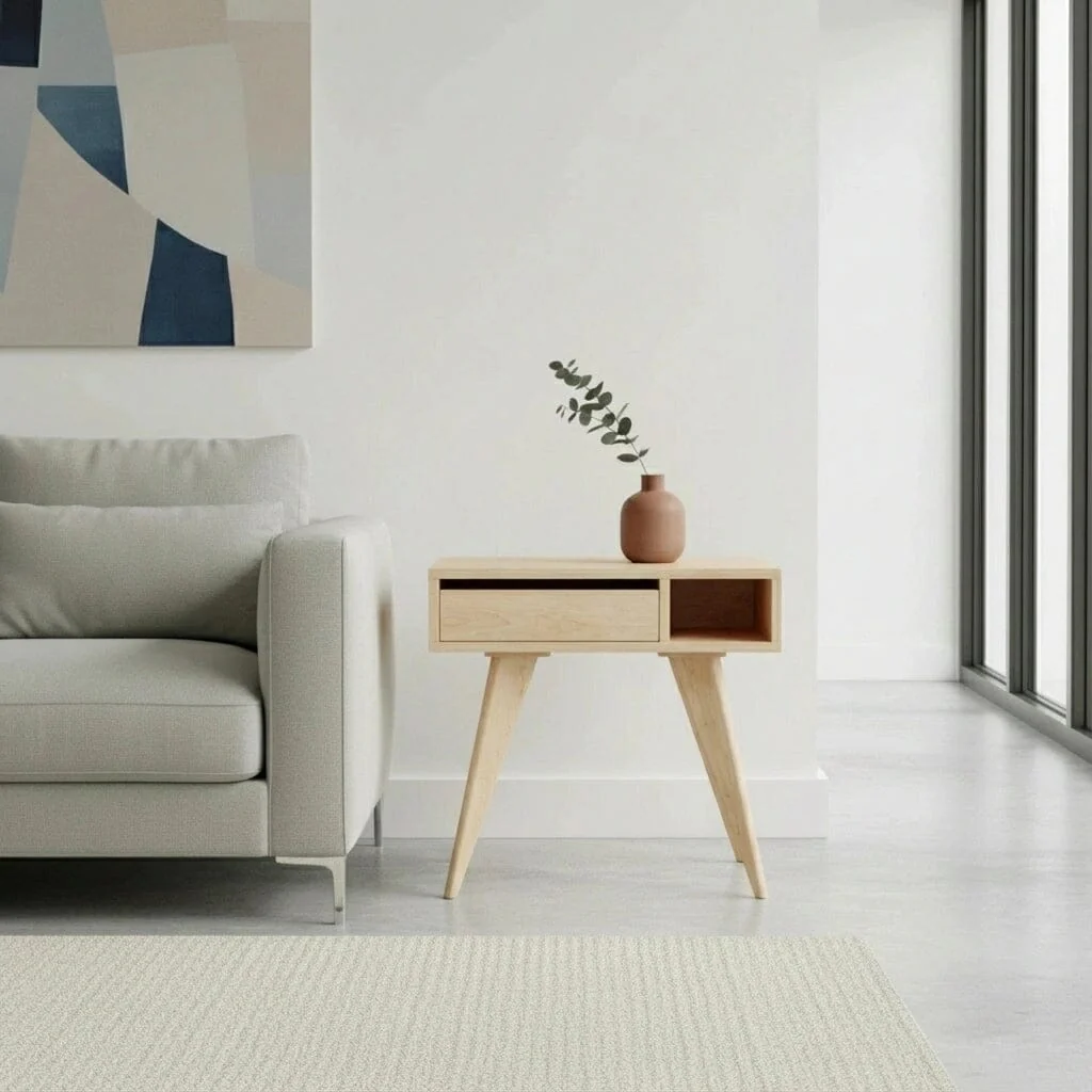 Mid-Century Modern Side Table - Maple - Image 5