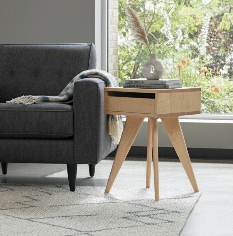 Modern Apartment Side Table - Maple - Image 3