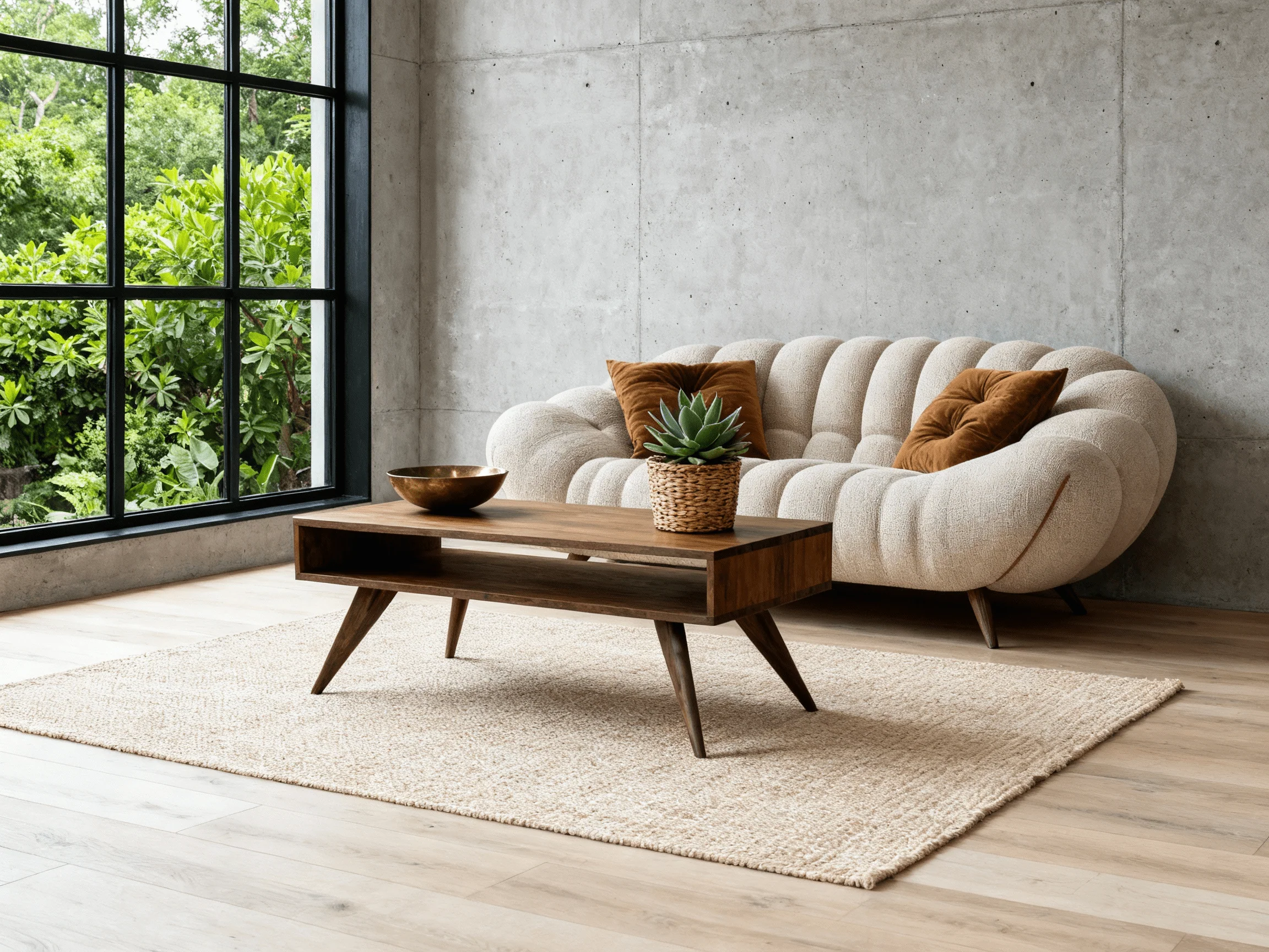 Modern Coffee Table in Walnut - Solid Wood | Columbus OH - Image 5