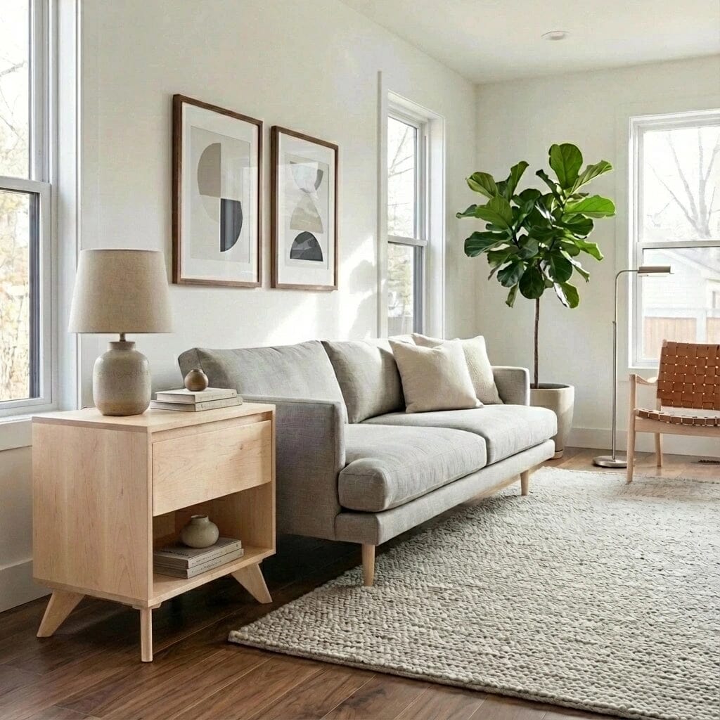 Modern Cube Side Table in Maple - Solid Wood | Columbus OH - Image 2