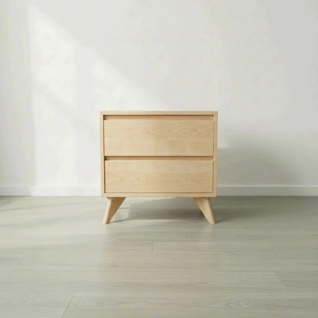 Modern Cube Side Table in Maple - Solid Wood | Columbus OH - Image 3
