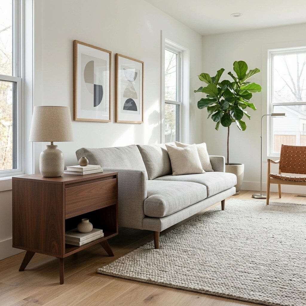 Modern Cube Side Table in Walnut - Solid Wood | Columbus OH - Image 2