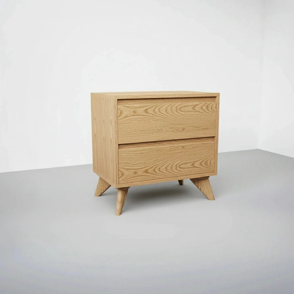 Modern Cube Side Table in White Oak - Solid Wood | Columbus - Image 4