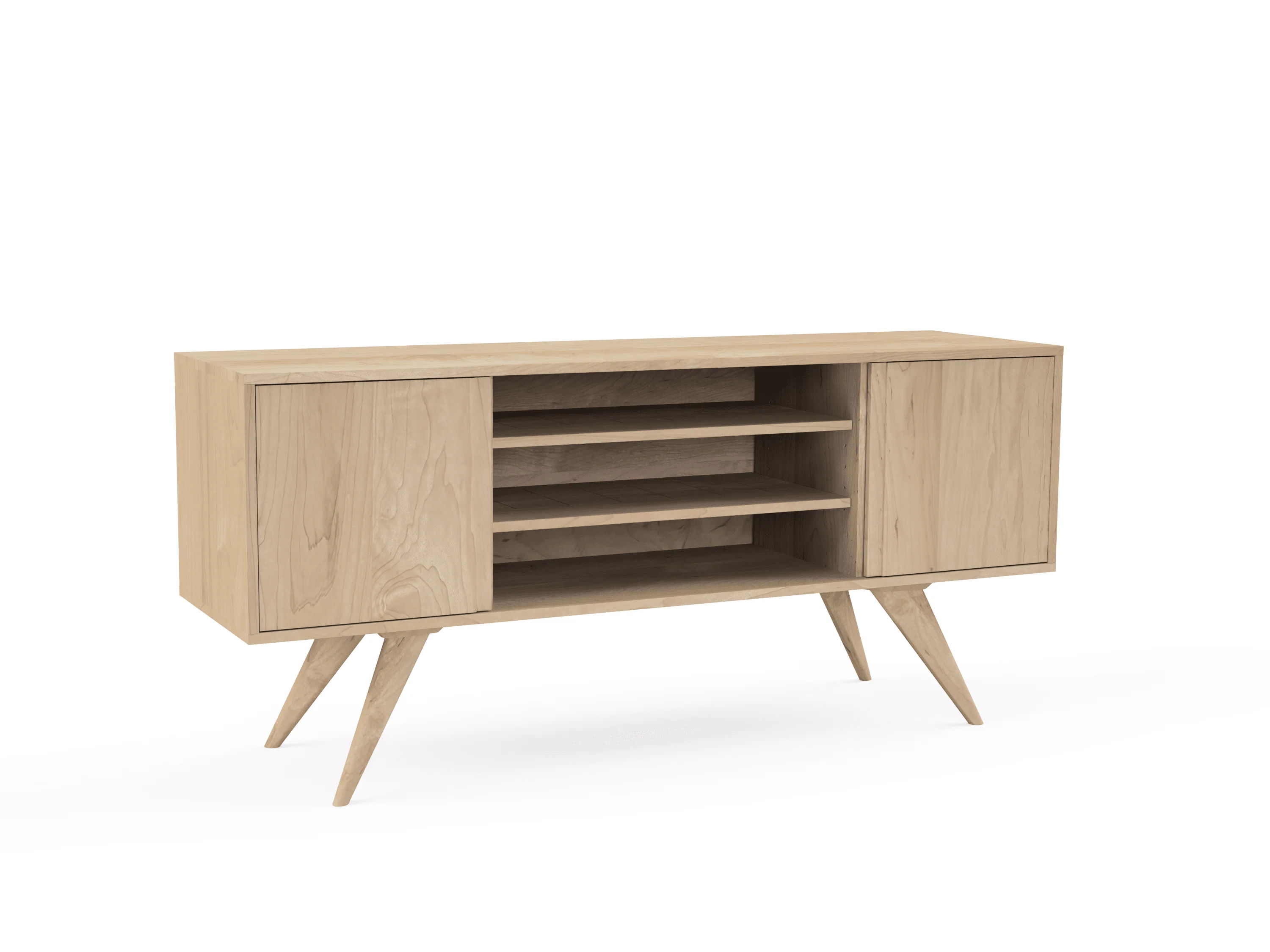 Modern Entertainment Console - Solid Wood | OH - Image 3