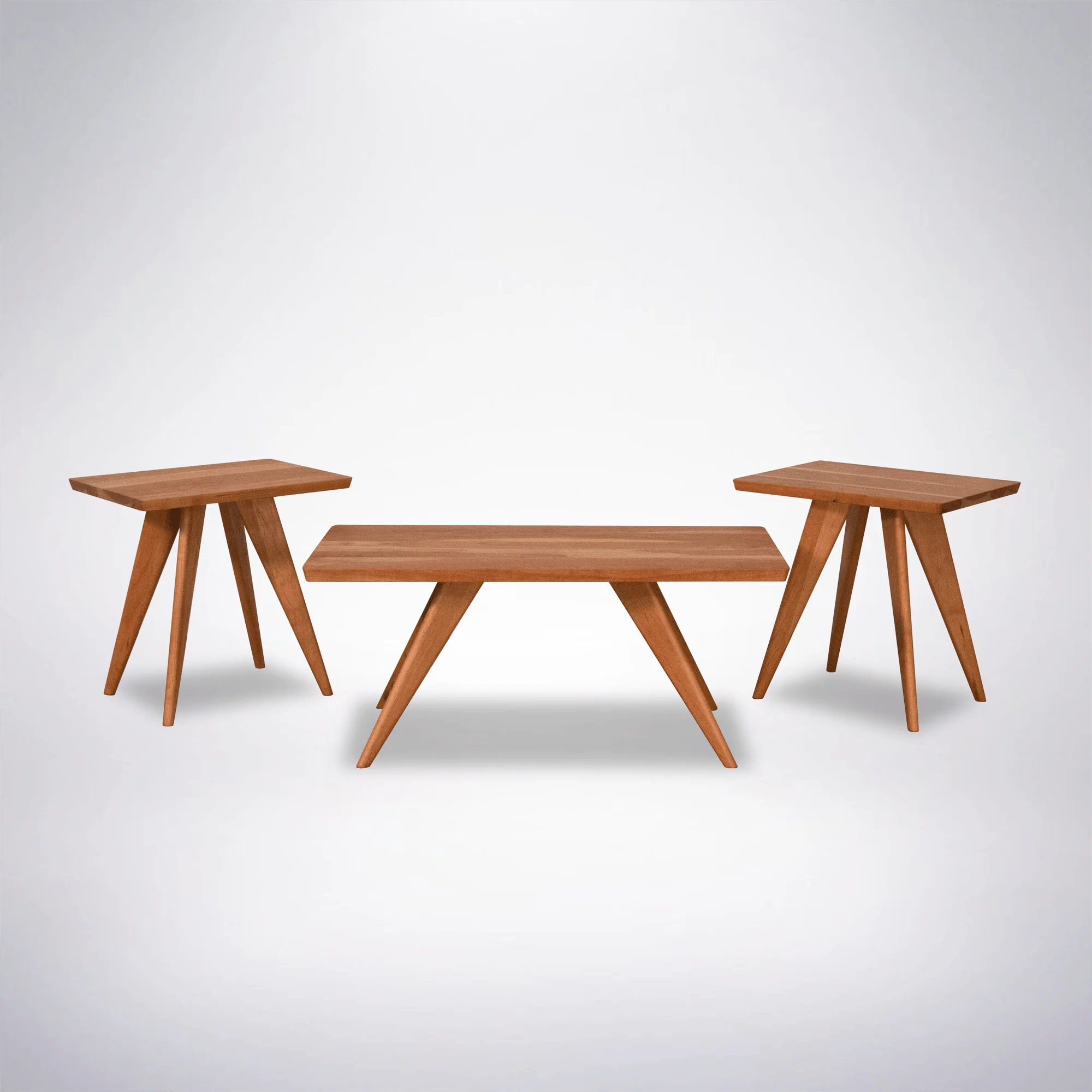 Essentials Solid Wood Side Table Cherry - Image 3