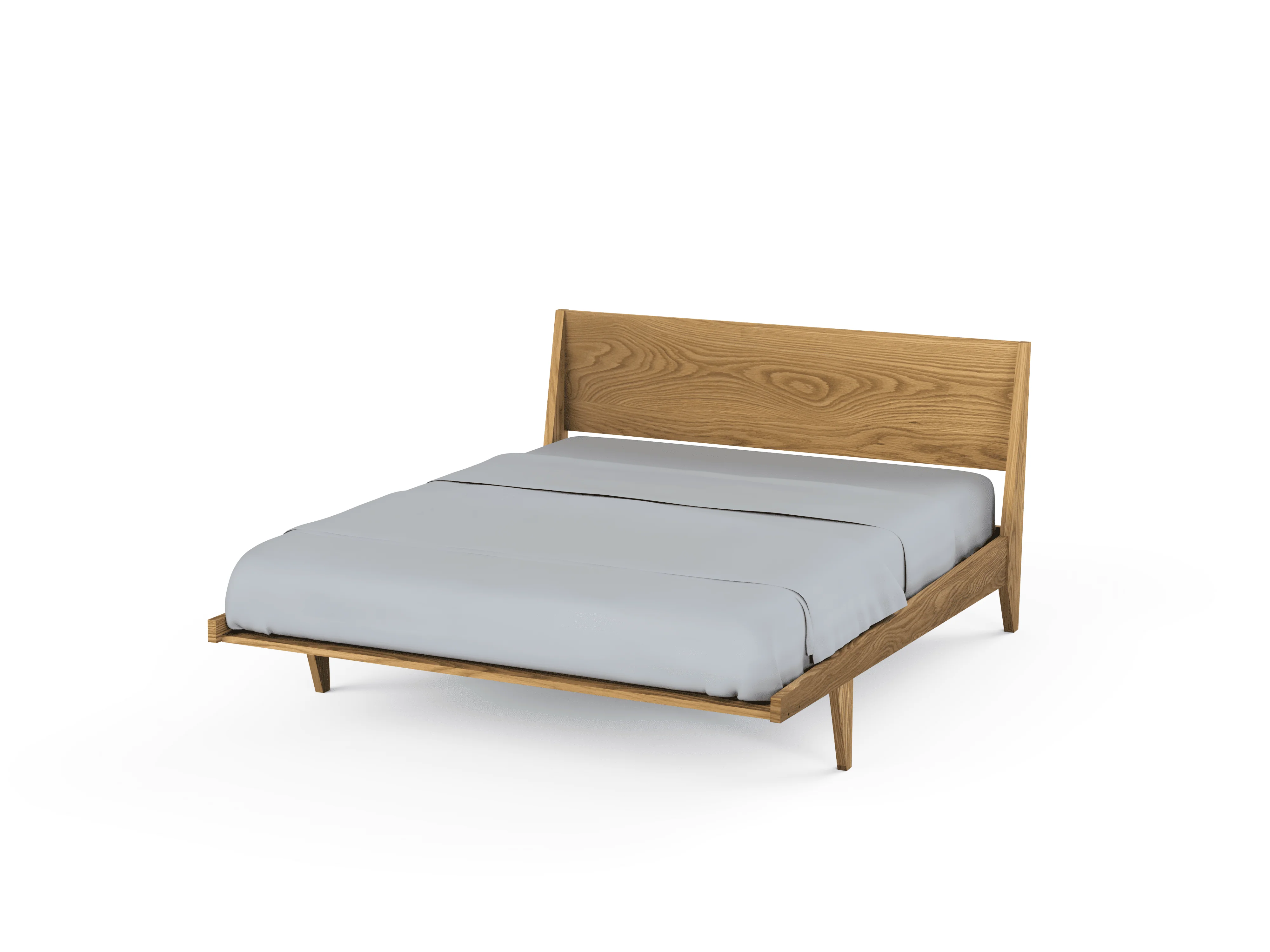 Modern "ONE" Platform Bed - Solid Wood White Oak - Image 6