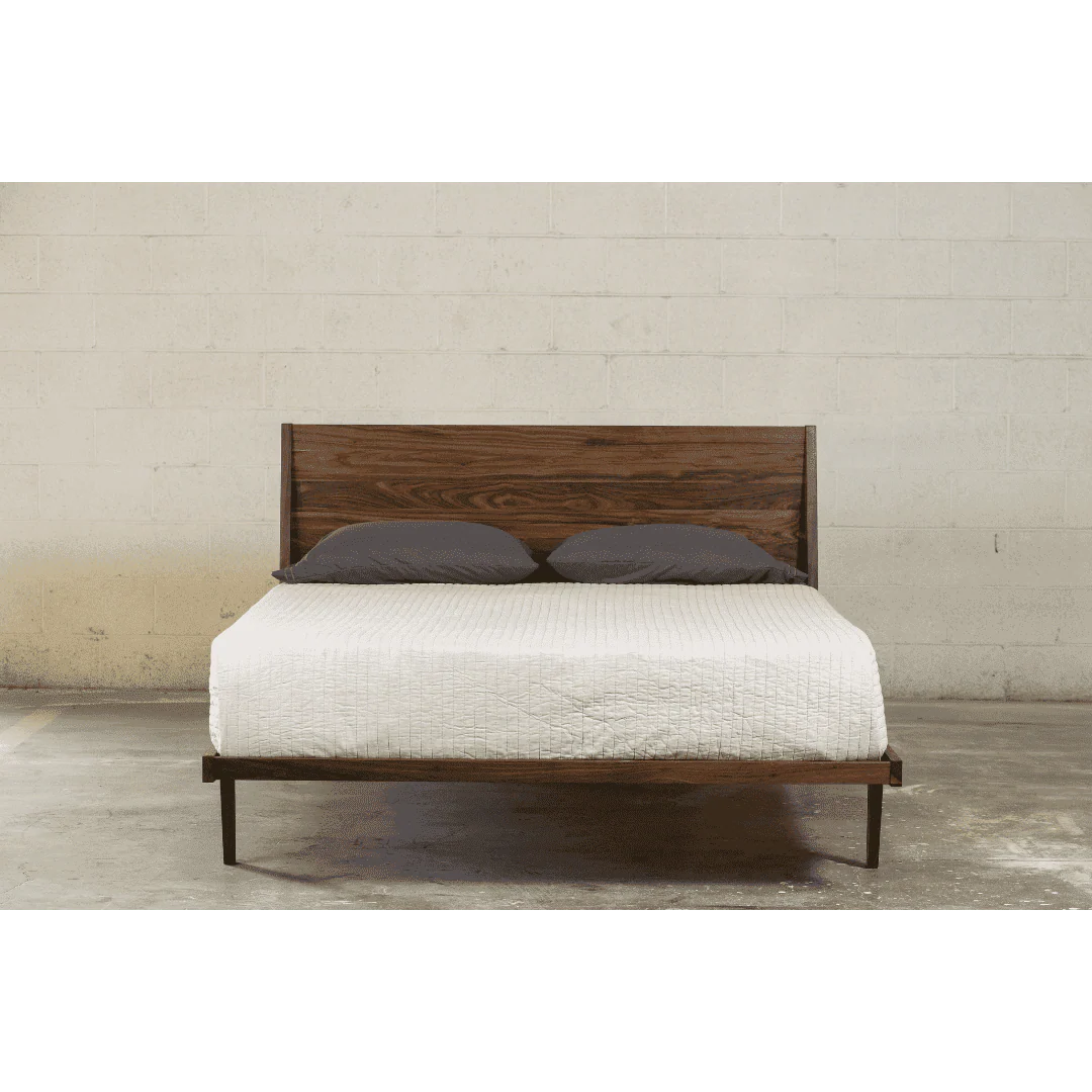 Modern "ONE" Platform Bed - Solid Wood Walnut - Image 4