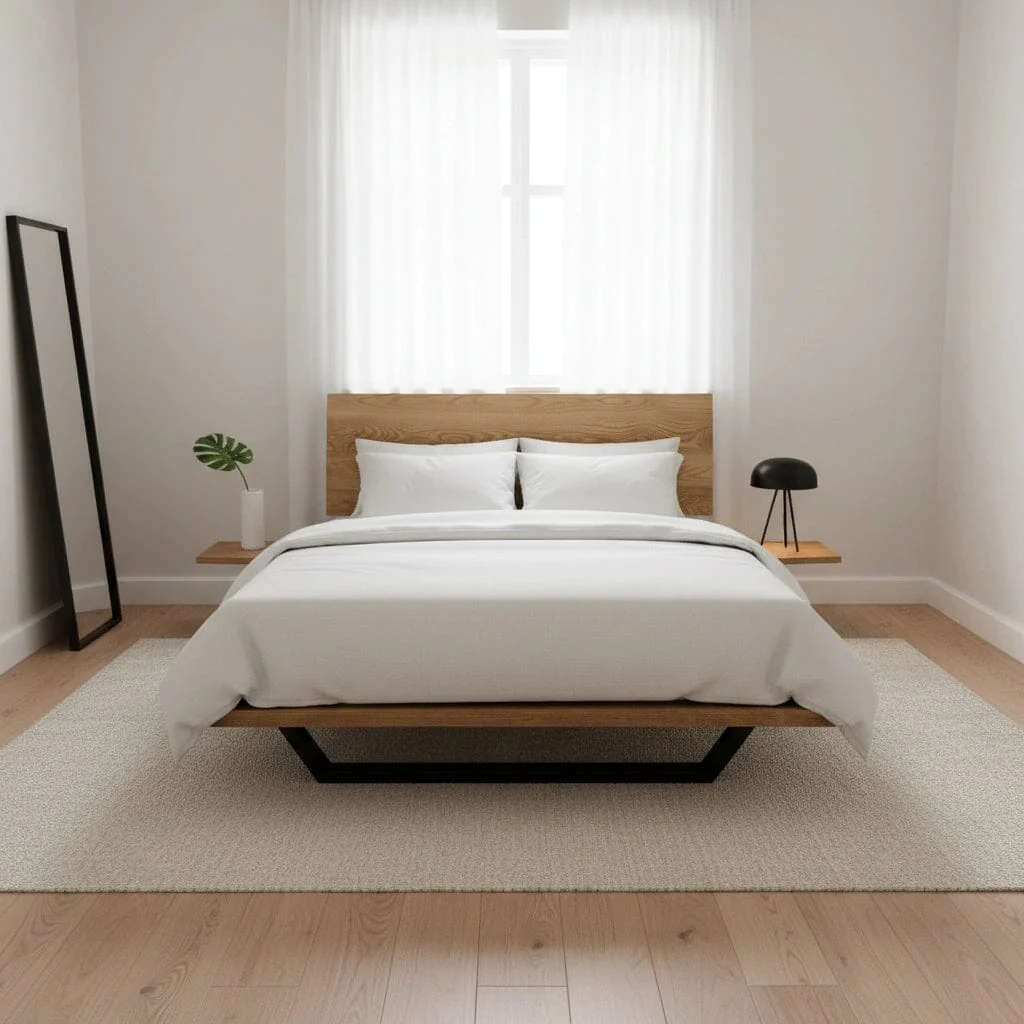 Nelson Solid Wood Platform Bed Frame | American White Oak - Image 3