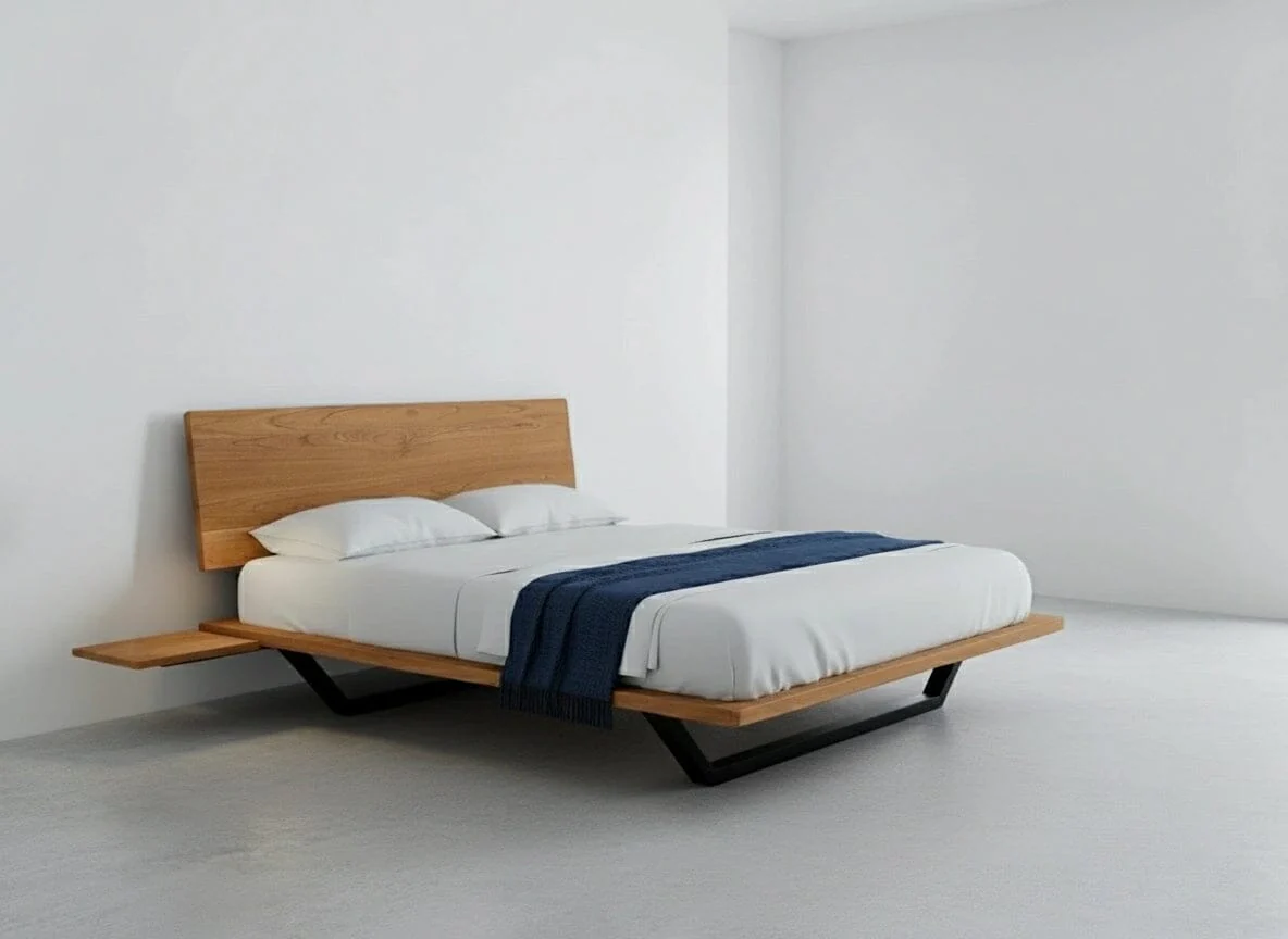 Nelson Solid Wood Platform Bed Frame | Handmade in USA | Cherry - Image 4