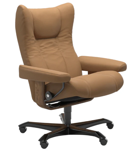Stressless Wing Recliner with Ottoman - Image 5