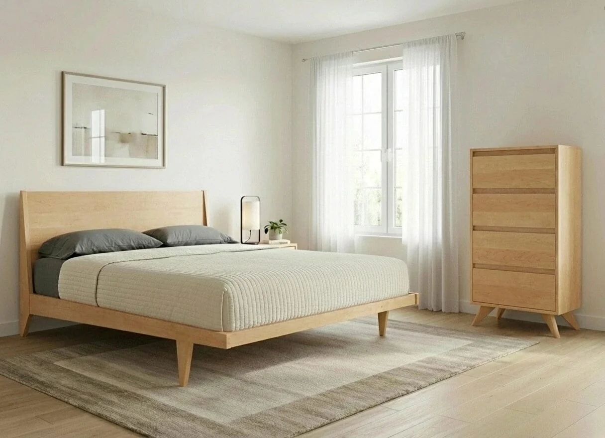 Tall Modern Dresser in Maple - Solid Wood | Columbus OH - Image 2