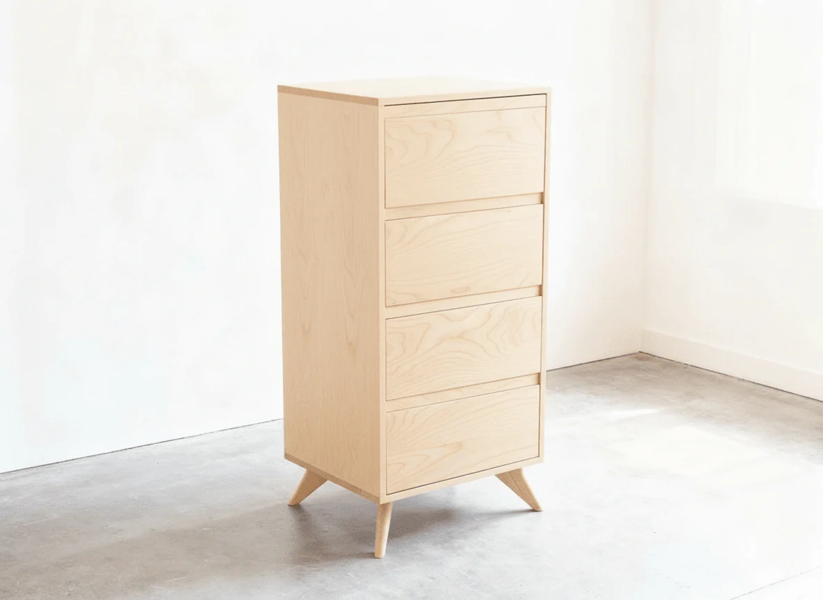 Tall Modern Dresser in Maple - Solid Wood | Columbus OH - Image 3