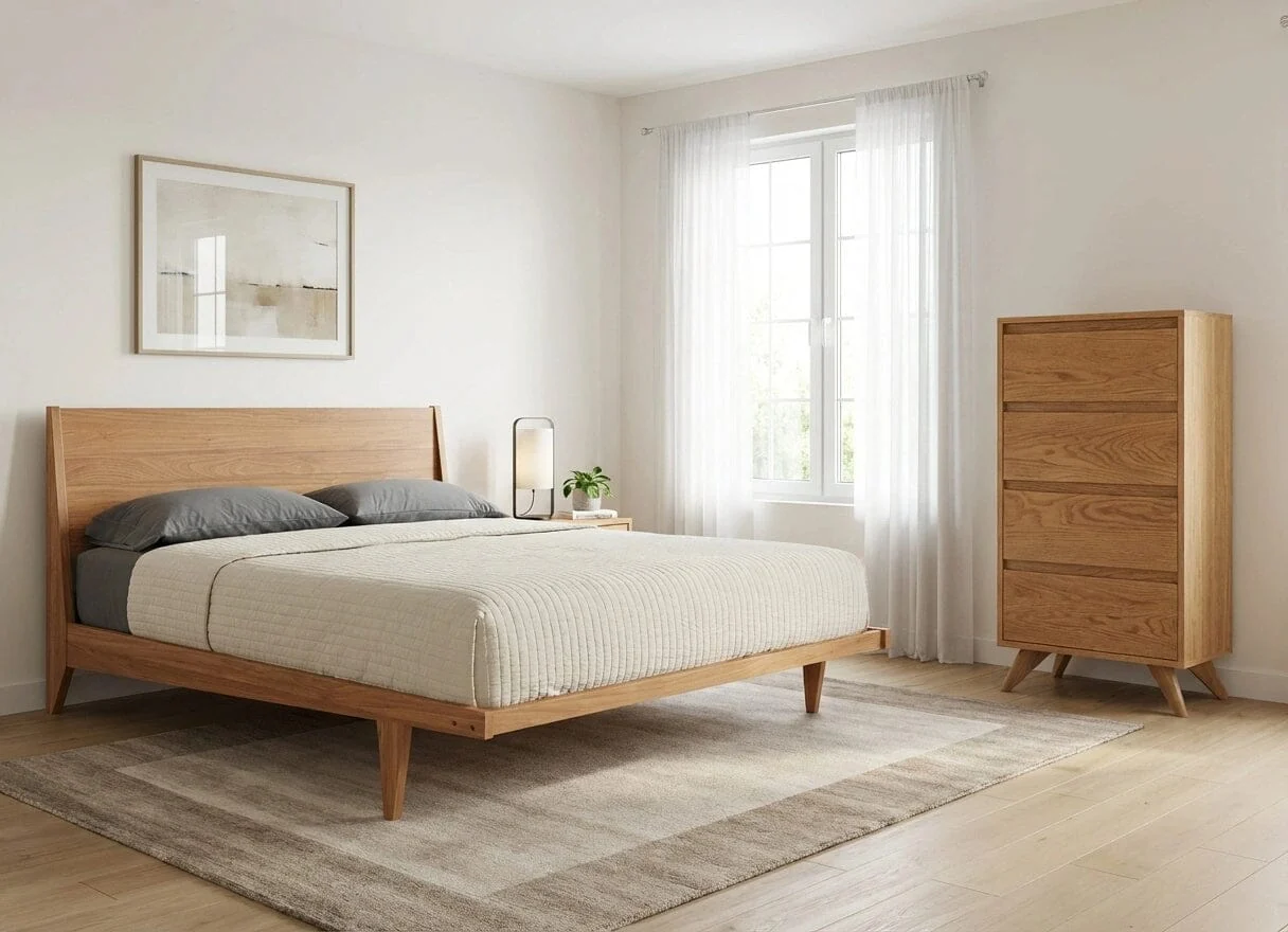 Tall Modern Dresser in White Oak - Solid Wood | Columbus OH - Image 2